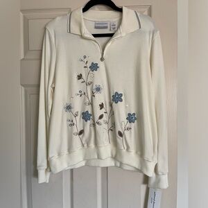 Alfred Dunner long sleeve top cream
